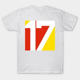 17 in Red and Gold T-Shirt